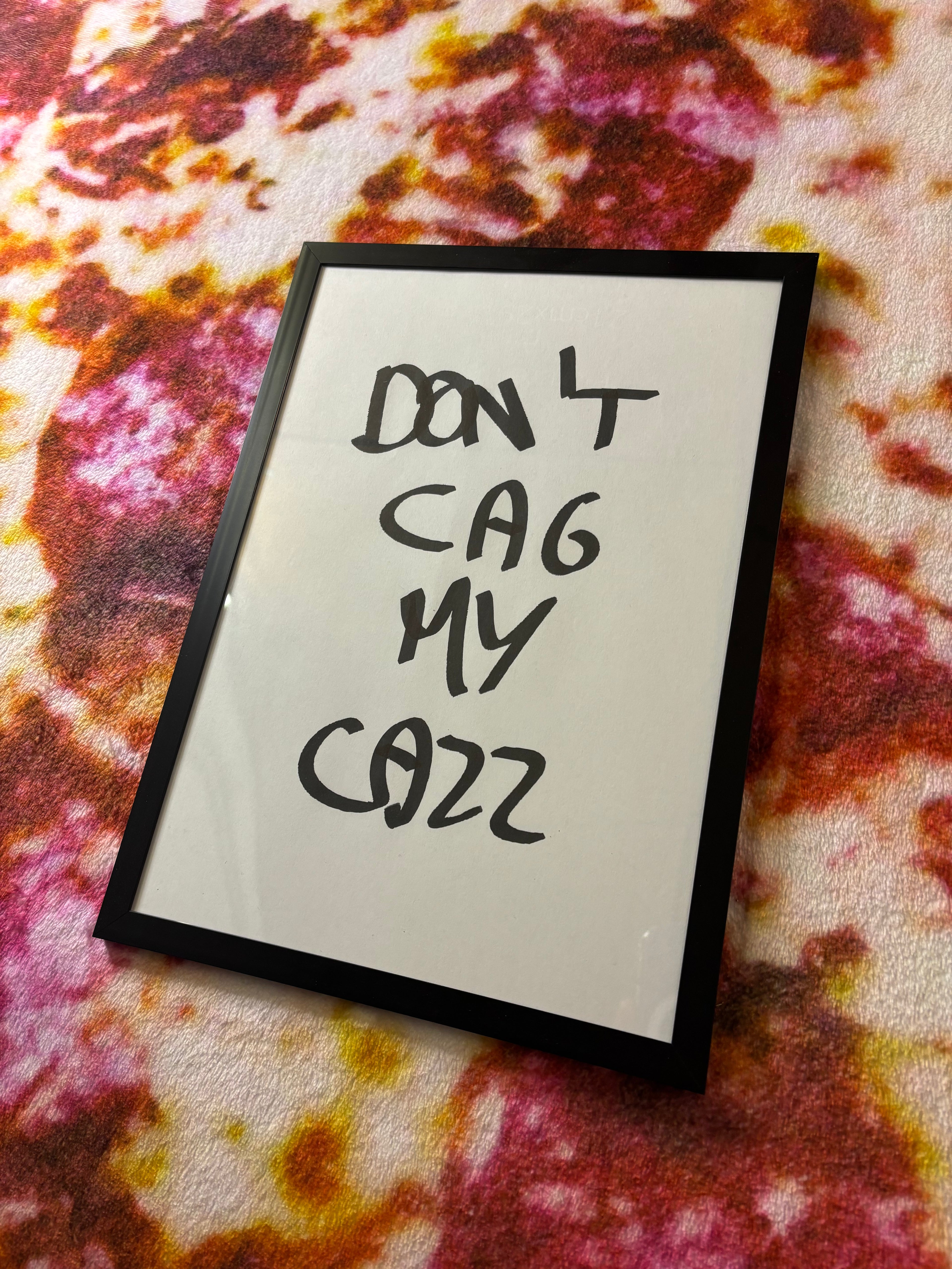Quadro Ironico - "Don't cag my cazz"