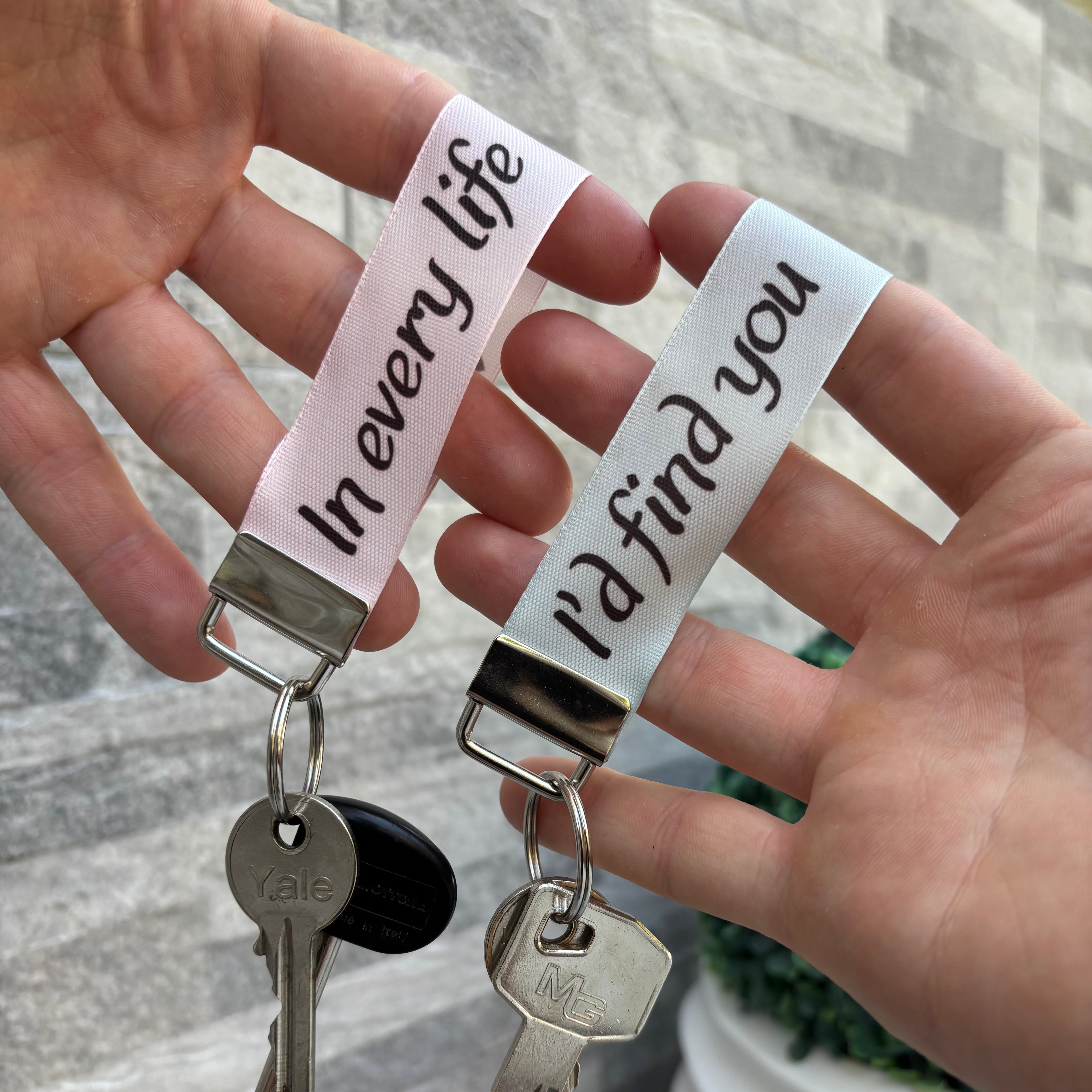 Portachiavi di Coppia con Frasi d'Amore | Regalo per Fidanzati